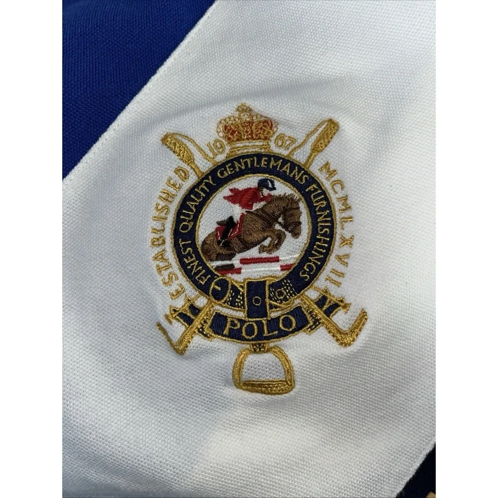 Polo Ralph Lauren Polo Shirt Men Medium Fine Quality 1967 Equestrian Patch